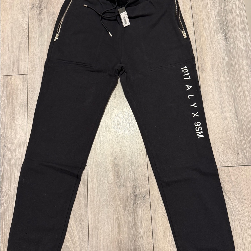 Alyx Black Jogging Logo Sweatpants with White Tag Detail